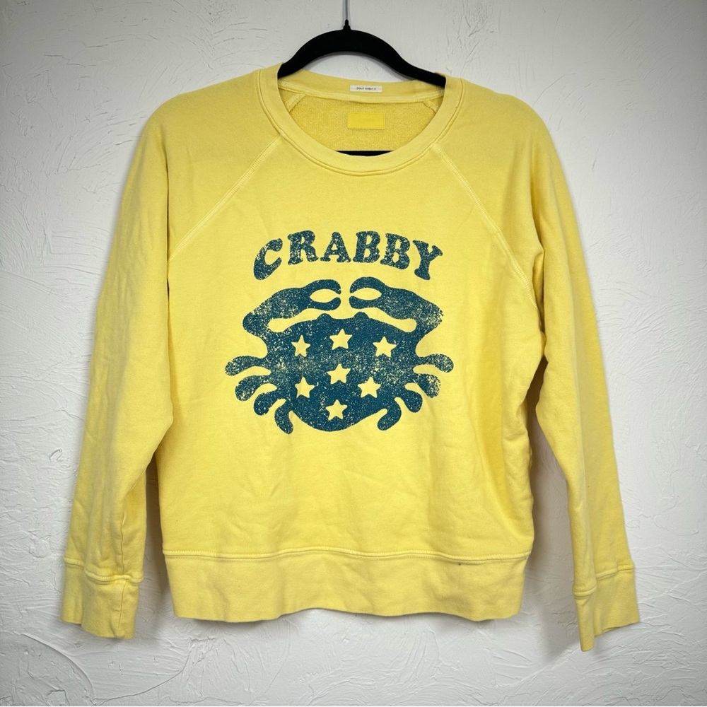 MOTHER Yellow 'Crabby' Sweatshirt